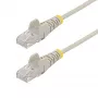 StarTech.com 7 m cabo Ethernet CAT6 fino cinzento, snagless, 100 W PoE, UTP, LSZH, 28AWG cobre puro, cabo de rede patch RJ45 fino com alívio de tensão, testado individualmente