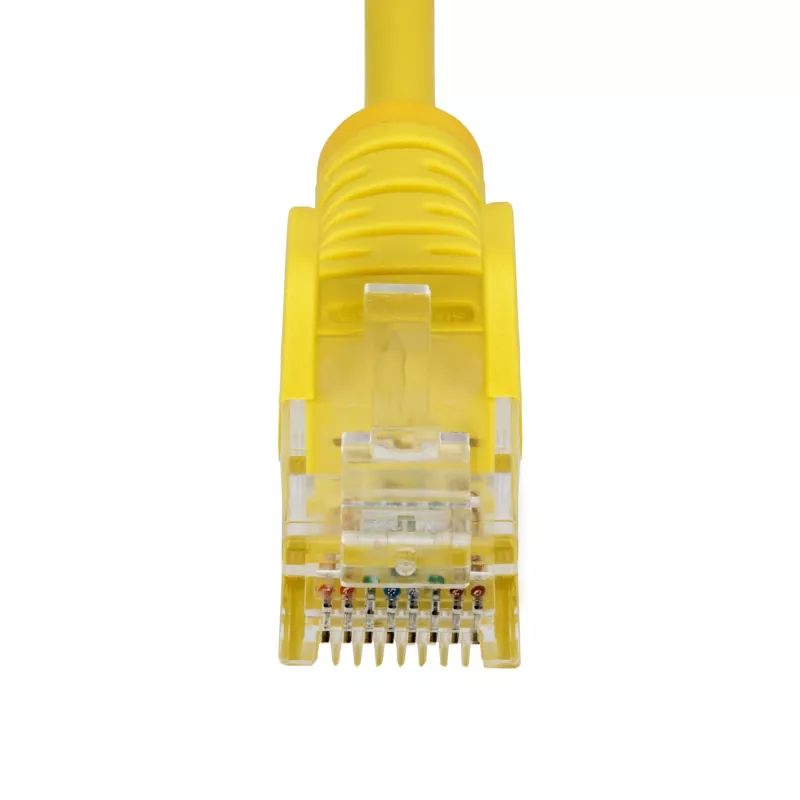 StarTech.com 7m cabo Ethernet CAT6 fino amarelo, com proteção do encaixe, 100W PoE, UTP, LSZH, 28AWG cabo de cobre puro desencapado, cabo de rede patch RJ45 fino com alívio de tensão, testado individualmente