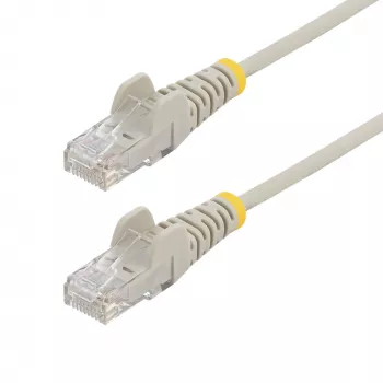 StarTech.com 10 m cabo Ethernet CAT6 fino cinzento, com proteção do encaixe, 100W PoE, UTP, LSZH, 28AWG fio de cobre puro desencapado, cabo de rede patch RJ45 fino com alívio de tensão, testado individualmente