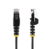 StarTech.com 10m cabo Ethernet CAT6 fino preto, com proteção do encaixe, 100W PoE, UTP, LSZH, 28AWG fio de cobre puro desencapado, cabo de rede patch RJ45 fino com alívio de tensão, testado individualmente
