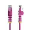 StarTech.com 1m cabo Ethernet CAT6 fino rosa, com proteção do encaixe, 100W PoE, UTP, LSZH, 28AWG fio de cobre puro desencapado, cabo de rede patch RJ45 fino com alívio de tensão, testado individualmente