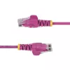 StarTech.com 1m cabo Ethernet CAT6 fino rosa, com proteção do encaixe, 100W PoE, UTP, LSZH, 28AWG fio de cobre puro desencapado, cabo de rede patch RJ45 fino com alívio de tensão, testado individualmente