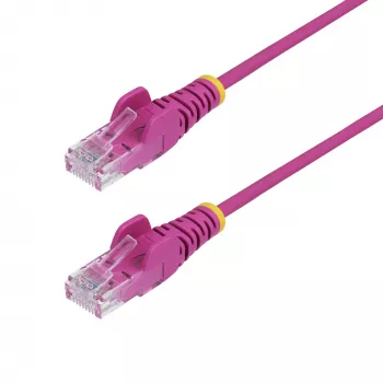 StarTech.com 3m cabo Ethernet CAT6 fino rosa, snagless, 100W PoE, UTP, LSZH, 28AWG fio de cobre puro desencapado, cabo de rede patch RJ45 fino com alívio de tensão, testado individualmente