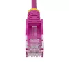 StarTech.com 7 m cabo Ethernet Cat6 fino, rosa, sem encaixe, 100W PoE, UTP, LSZH, 28AWG cobre puro desencapado, cabo de rede patch RJ45 fino com alívio de tensão, testado individualmente