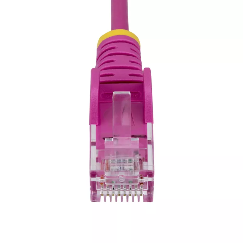 StarTech.com 7 m cabo Ethernet Cat6 fino, rosa, sem encaixe, 100W PoE, UTP, LSZH, 28AWG cobre puro desencapado, cabo de rede patch RJ45 fino com alívio de tensão, testado individualmente
