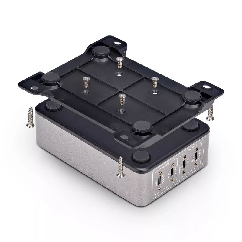 StarTech.com Carregador USB-C multiporta de 4 portas, 240W total, porta individual 140W EPR, PD 3.1, portas com fixação por parafuso, salas de conferência, suporte incl. para montagem em superfície