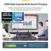 StarTech.com Carregador USB-C multiporta de 4 portas, 240W total, porta individual 140W EPR, PD 3.1, portas com fixação por parafuso, salas de conferência, suporte incl. para montagem em superfície