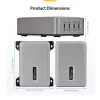 StarTech.com Carregador USB-C multiporta de 4 portas, 240W total, porta individual 140W EPR, PD 3.1, portas com fixação por parafuso, salas de conferência, suporte incl. para montagem em superfície