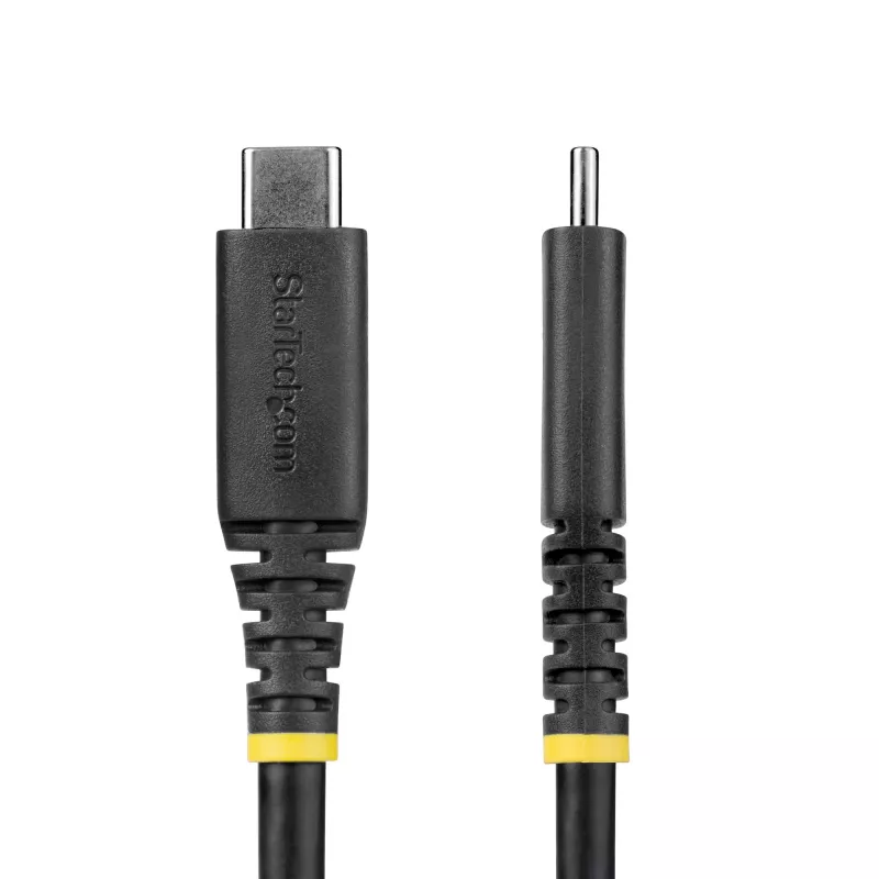 StarTech.com cabo USB4 de 2 m (6 ft), 20 Gbit/s, cabo USB-C certificado USB-IF, 240 W PD EPR, 4K 120 Hz DP 1.4, revestimento TPE, cabo USB-C preto