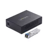 Conversor de suporte Gigabit Ethernet de cobre para fibra ótica StarTech.com, SM LC, 40 km, 10/100/1000 Mbit/s, RJ45 para LC, metal maciço, Jumbo Frames 9K, conforme TAA