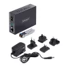 Conversor de suporte Gigabit Ethernet de cobre para fibra ótica StarTech.com, SM LC, 40 km, 10/100/1000 Mbit/s, RJ45 para LC, metal maciço, Jumbo Frames 9K, conforme TAA