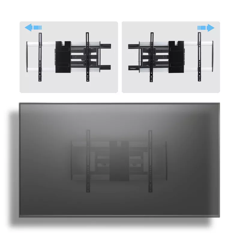 Suporte de parede para TV articulado ultrafino StarTech.com para ecrãs planos até 65 polegadas e 45 kg, VESA 600x400, suporte de baixo perfil conforme TAA