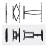 Suporte de parede para TV articulado ultrafino StarTech.com para ecrãs planos até 65 polegadas e 45 kg, VESA 600x400, suporte de baixo perfil conforme TAA