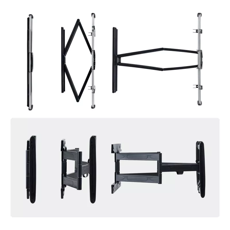 Suporte de parede para TV articulado ultrafino StarTech.com para ecrãs planos até 65 polegadas e 45 kg, VESA 600x400, suporte de baixo perfil conforme TAA