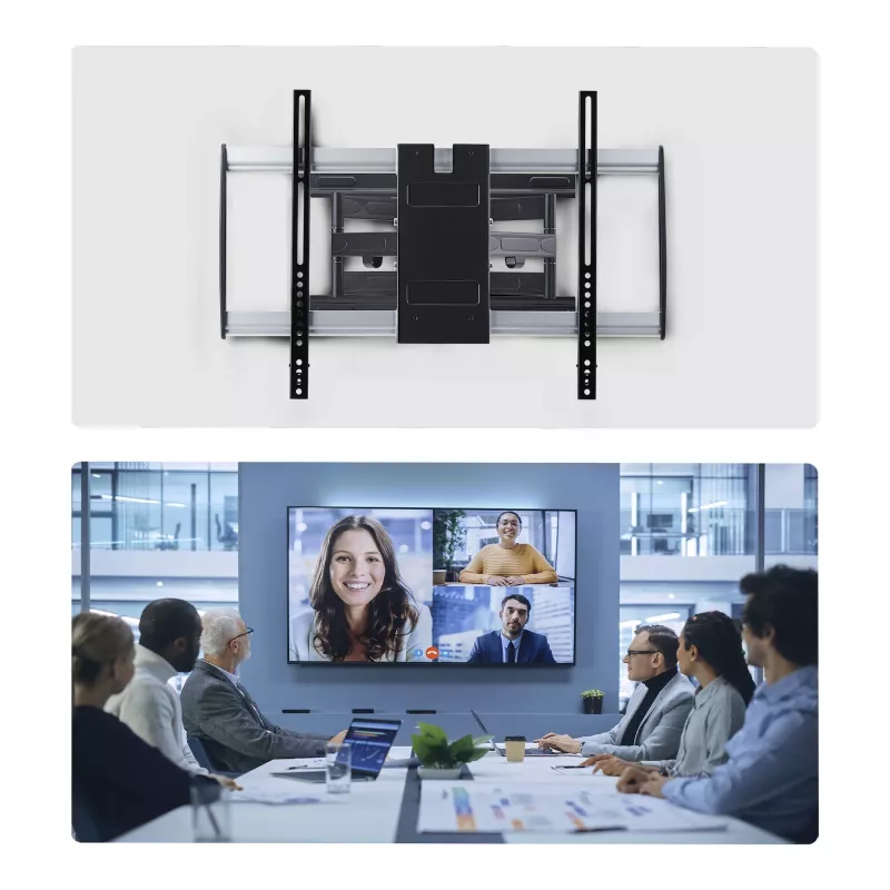 Suporte de parede para TV articulado ultrafino StarTech.com para ecrãs planos até 65 polegadas e 45 kg, VESA 600x400, suporte de baixo perfil conforme TAA