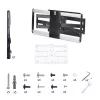 Suporte de parede para TV articulado ultrafino StarTech.com para ecrãs planos até 65 polegadas e 45 kg, VESA 600x400, suporte de baixo perfil conforme TAA