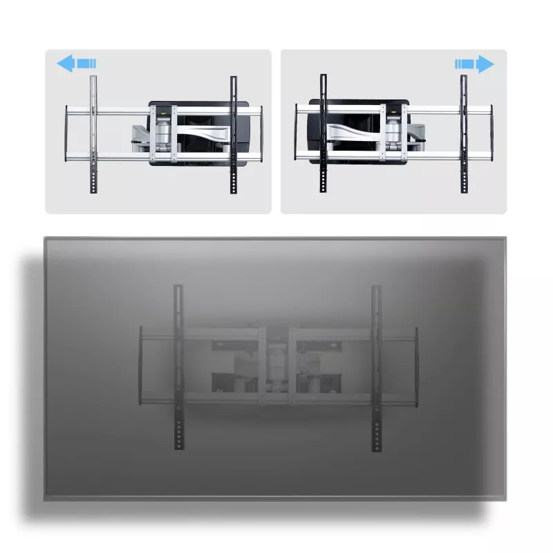 Suporte de parede para TV articulado reforçado StarTech.com para ecrãs planos até 100 polegadas e 85 kg, VESA 800x500, suporte de baixo perfil, conforme TAA