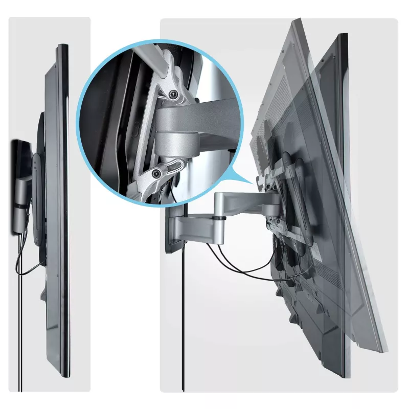 Suporte de parede para TV articulado reforçado StarTech.com para ecrãs planos até 100 polegadas e 85 kg, VESA 800x500, suporte de baixo perfil, conforme TAA