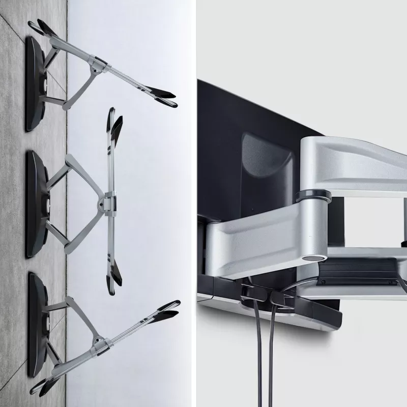 Suporte de parede para TV articulado reforçado StarTech.com para ecrãs planos até 100 polegadas e 85 kg, VESA 800x500, suporte de baixo perfil, conforme TAA