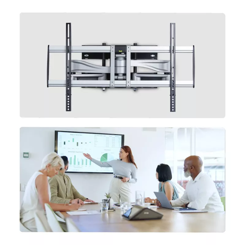 Suporte de parede para TV articulado reforçado StarTech.com para ecrãs planos até 100 polegadas e 85 kg, VESA 800x500, suporte de baixo perfil, conforme TAA