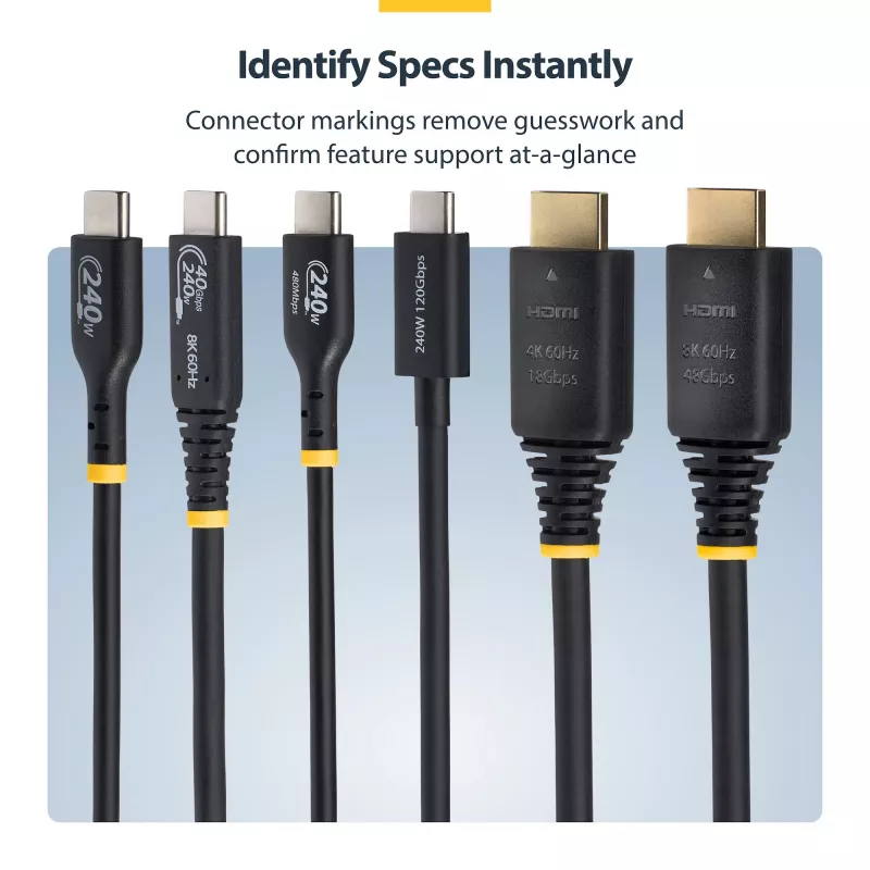 Cabo HDMI StarTech.com HDMI21-CBL-8K60-4M HDMI Type-A (Standard) preto