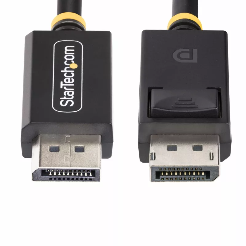 Cabo DisplayPort 2.1 StarTech.com 3 m (10 ft), cabo DisplayPort DP40 certificado VESA com UHBR10/HDR/HDCP 2.2, 8K 60 Hz/4K 144 Hz com DSC 1.2a, 40 Gbps, cabo DP 2.1, cabo para monitor UHD, M/M