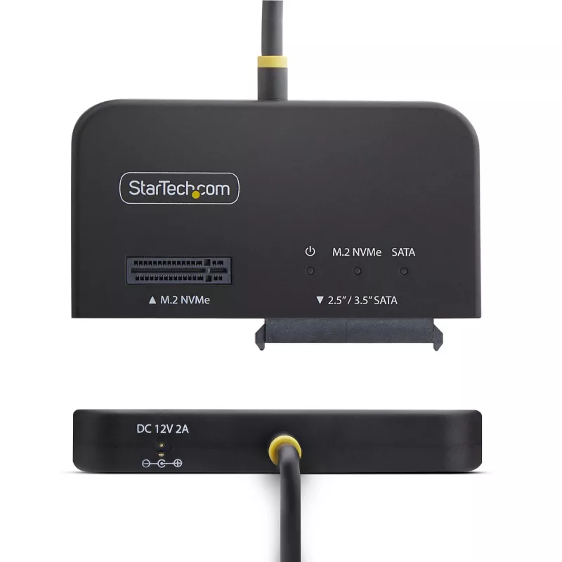 Adaptador StarTech.com USB-C/USB-A para M.2 NVMe e SATA de 2,5 polegadas/3,5 polegadas, 10 Gbit/s, leitor externo de SSD sem ferramentas, B+M/M-Key