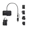 Adaptador StarTech.com USB-C/USB-A para M.2 NVMe e SATA de 2,5 polegadas/3,5 polegadas, 10 Gbit/s, leitor externo de SSD sem ferramentas, B+M/M-Key