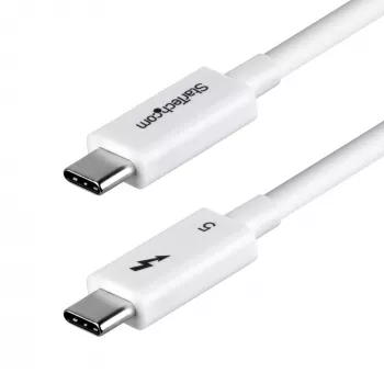 StarTech.com Cabo Thunderbolt 5 de 2,6ft (80 cm), 80Gbps/até 120Gbps, 240W PD, 8K 60Hz, cabo Thunderbolt certificado, compatível com Thunderbolt 4/USB4/USB-C – branco