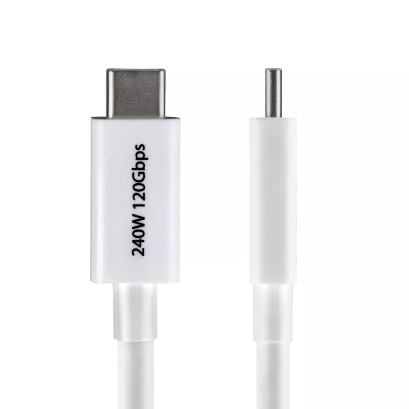 StarTech.com Cabo Thunderbolt 5 de 2,6ft (80 cm), 80Gbps/até 120Gbps, 240W PD, 8K 60Hz, cabo Thunderbolt certificado, compatível com Thunderbolt 4/USB4/USB-C – branco