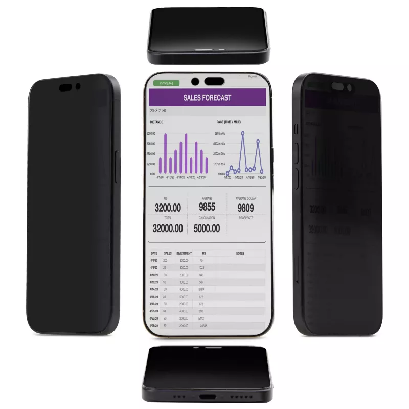 Película de privacidade 360 de 4 vias StarTech.com para iPhone 16 Pro Max, suporta orientação vertical/horizontal, sensível ao toque, vidro protetor, filtro de 4 vias, TAA