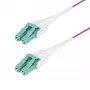 Cabo de fibra ótica multimodo OM4 LC para LC (UPC) StarTech.com 30 m (100 ft), violeta erika, 50/125 µm, 40G/100G, LOMMF/VCSEL, cabo patch de fibra Uniboot, OFNR Riser