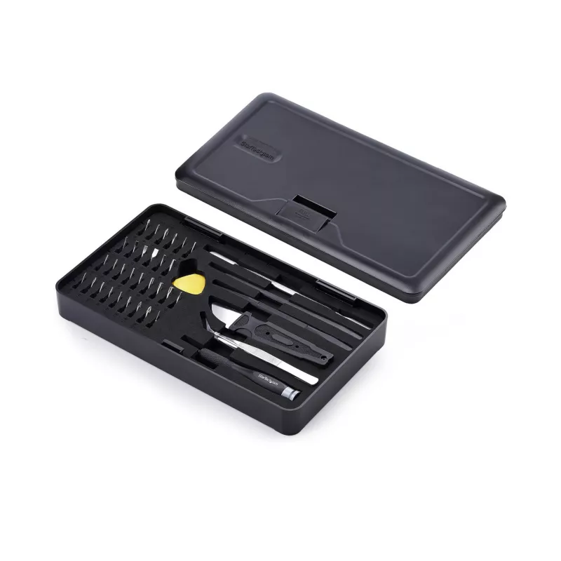 Kit de ferramentas de reparação de computadores StarTech.com de 40 peças para portátil/PC/eletrónica/telefone, conjunto de 30 pontas de precisão, tampa removível com base magnética, ferramentas de alavanca