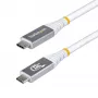 StarTech.com Cabo USB4 de 1,5 m, 80Gbit/s, cabo USB-C certificado USB-IF, 240W PD, 8K 120Hz/4K 240Hz DP2.1 DP80, revestimento TPE, compatível com Thunderbolt 4 – cabo USB-C branco