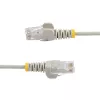StarTech.com Cabo Ethernet CAT6 fino cinzento de 25 cm, proteção da patilha, 100W PoE, UTP, LSZH, 28AWG cobre nu puro, cabo de rede patch RJ45 fino com alívio de tensão, testado individualmente