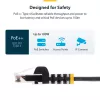 StarTech.com Cabo Ethernet CAT6 fino laranja de 25 cm, snagless, 100W PoE, UTP, LSZH, 28AWG cobre nu puro, cabo de rede patch RJ45 fino com alívio de tensão, testado individualmente