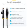 StarTech.com Cabo Ethernet CAT6 fino amarelo de 25 cm, proteção da patilha, 100W PoE, UTP, LSZH, 28AWG fio de cobre nu puro, cabo de rede patch RJ45 fino com alívio de tensão, testado individualmente
