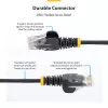 Cabo Ethernet CAT6 fino StarTech.com 25 cm roxo, proteção da patilha, 100 W PoE, UTP, LSZH, 28AWG cobre nu maciço, cabo patch de rede RJ45 fino com alívio de tensão, testado individualmente