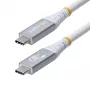 Cabo USB-C StarTech.com 3 m (10 ft) USB4, 20 Gbit/s, cabo USB-C certificado USB-IF, 60 W PD, 4K 120 Hz DP 1.4, revestimento TPE – branco