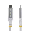 Cabo USB-C StarTech.com 3 m (10 ft) USB4, 20 Gbit/s, cabo USB-C certificado USB-IF, 60 W PD, 4K 120 Hz DP 1.4, revestimento TPE – branco