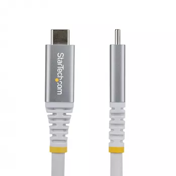 Cabo USB-C StarTech.com 3 m (10 ft) USB4, 20 Gbit/s, cabo USB-C certificado USB-IF, 60 W PD, 4K 120 Hz DP 1.4, revestimento TPE – branco