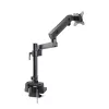 Suporte de monitor de secretária StarTech.com para ecrãs até 40 polegadas/8 kg, braço com assistência mecânica por mola, fixação em C/passagem pela secretária, instalação por cima, ajuste sem ferramentas