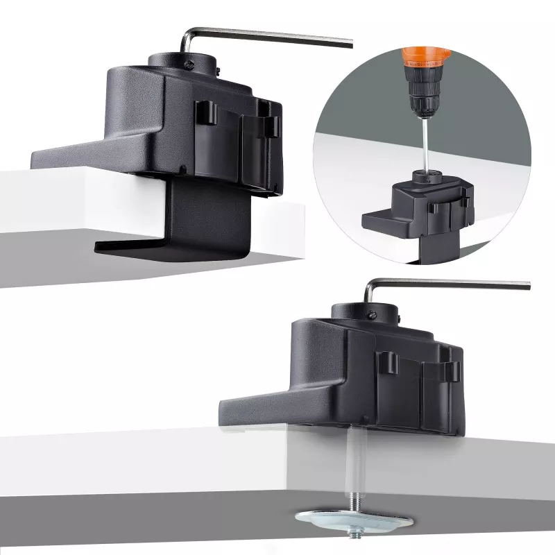 Suporte de monitor de secretária StarTech.com para ecrãs até 40 polegadas/8 kg, braço com assistência mecânica por mola, fixação em C/passagem pela secretária, instalação por cima, ajuste sem ferramentas