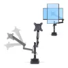 Suporte de monitor de secretária StarTech.com para ecrãs até 40 polegadas/8 kg, braço com assistência mecânica por mola, fixação em C/passagem pela secretária, instalação por cima, ajuste sem ferramentas