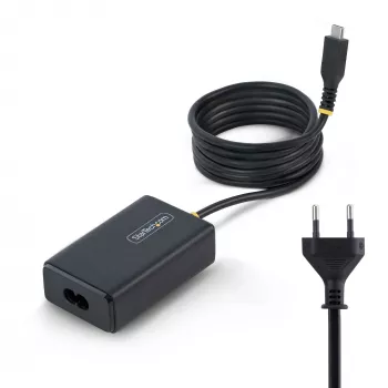 StarTech.com Carregador USB-C para portátil de 65W, cabo USB-C fixo de 1,5 m, fonte de alimentação para Dell, XPS, HP ProBook, MacBook Pro, Microsoft Surface Pro