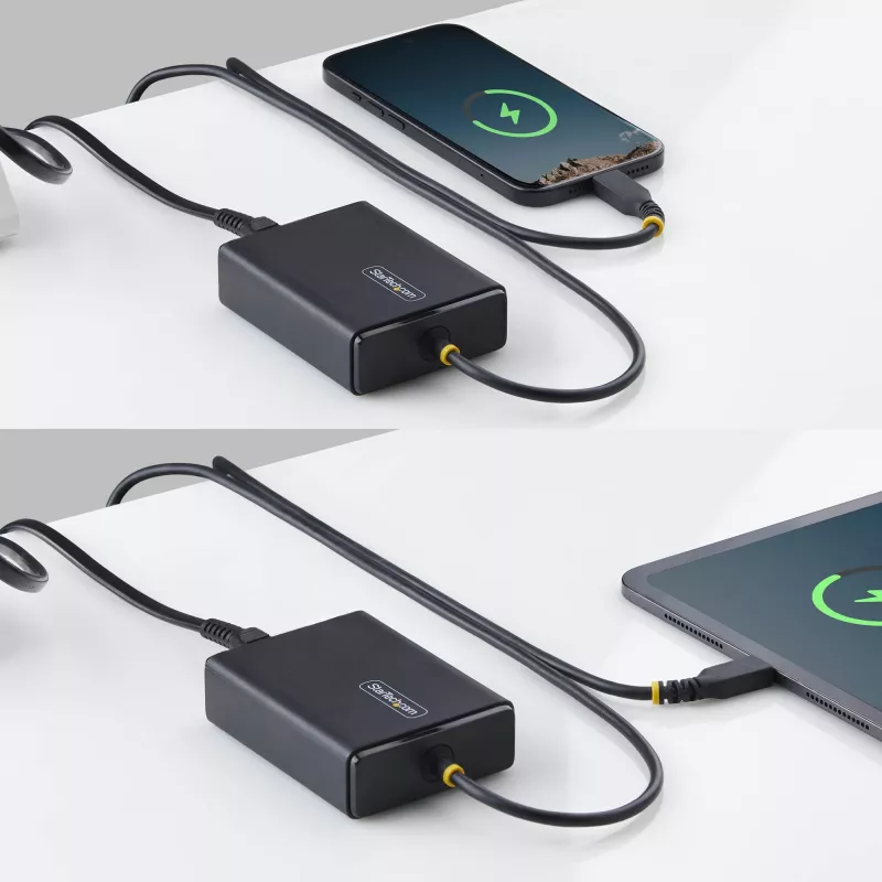 StarTech.com Carregador USB-C para portátil de 100W com cabo USB-C fixo de 1,5 m, fonte de alimentação para Dell, XPS, HP ProBook, MacBook Pro, Microsoft Surface Pro