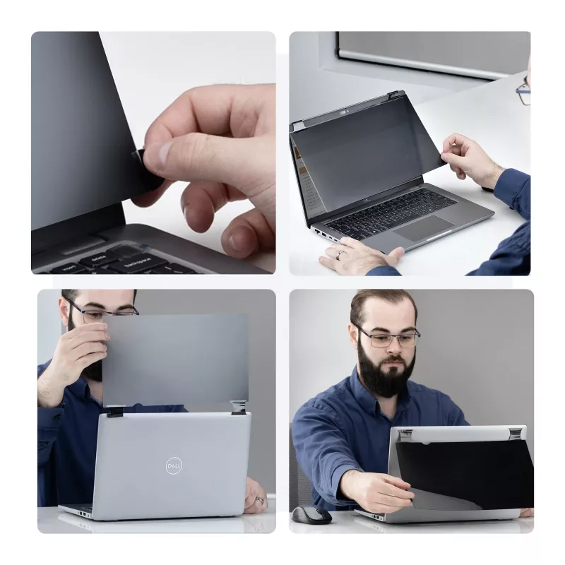 Filtro de privacidade Bright com toque StarTech.com 39,6 cm (15,6 polegadas) 16:9, Flip-Over, 75% de transmissão de luz, filtro de privacidade antirreflexo, ângulo de visão de ±30°