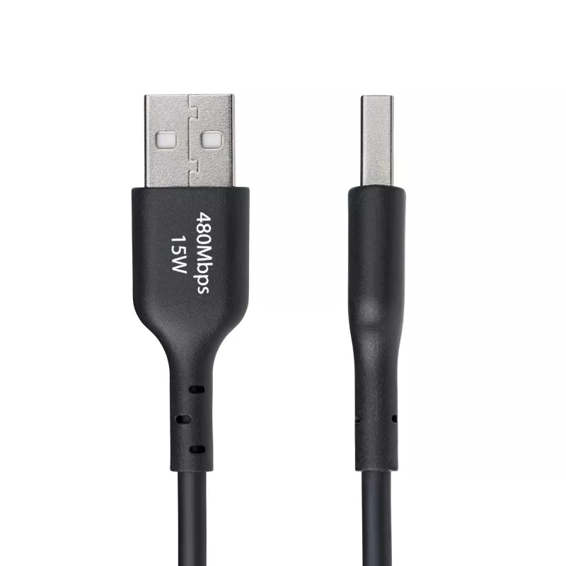 StarTech.com Cabo de carregamento USB-A para USB-C de 15 cm (6in), carregar e sincronizar, 3A, USB 2.0, revestimento TPE – cabo de carregamento USB preto