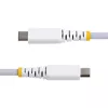 Cabo de carregamento USB-C StarTech.com de 1 m (3 ft) branco, 60W (3A) PD, revestimento duplo de nylon/TPE entrelaçado, cabo de carregamento USB-C robusto, cabo de carregamento para portátil USB 2.0