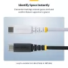 Cabo de carregamento USB-C StarTech.com de 1 m (3 ft) branco, 60W (3A) PD, revestimento duplo de nylon/TPE entrelaçado, cabo de carregamento USB-C robusto, cabo de carregamento para portátil USB 2.0